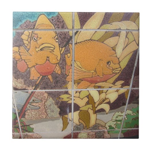 CATALINA ISLAND CERAMIC TILE FRIENDS VAN DE SHORE TEGELTJE (Voorkant)