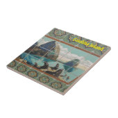 CATALINA ISLAND CERAMIC TILE ISLAND FRIENDS TEGELTJE (Zijkant)