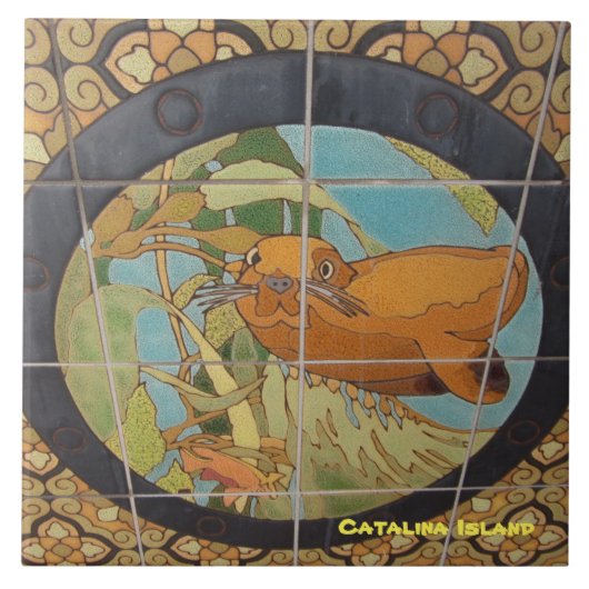 CATALINA ISLAND CERAMIC TILE TEGELTJE (Voorkant)