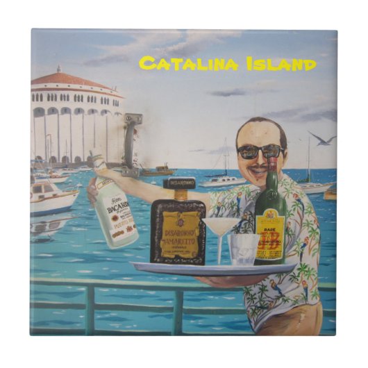 CATALINA ISLAND CERAMIC TILE TEGELTJE (Voorkant)