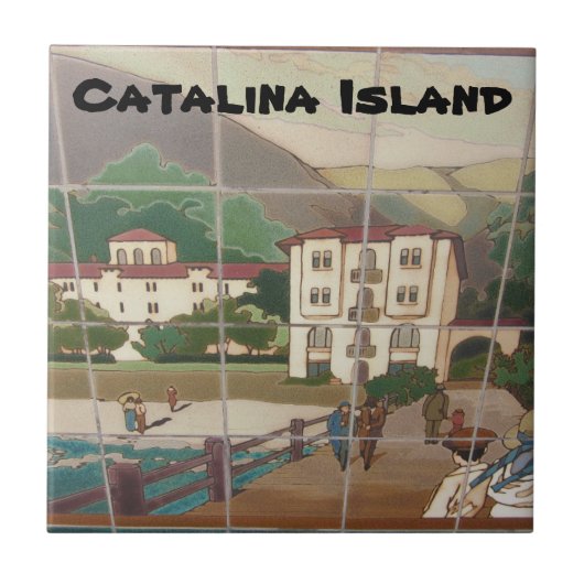 CATALINA ISLAND CERAMIC TILE TEGELTJE (Voorkant)