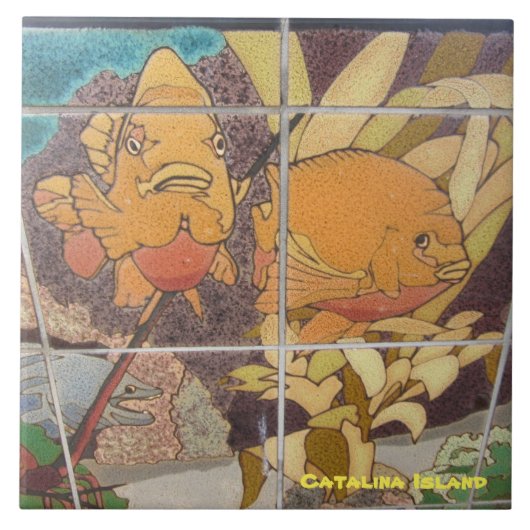 CATALINA ISLAND CERAMIC TILE TEGELTJE (Voorkant)