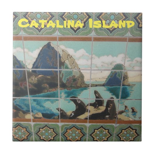 CATALINA ISLAND CERAMIC TILE TEGELTJE (Voorkant)