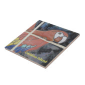 CATALINA ISLAND CERAMIC TILE THE EYE OF CATALINA TEGELTJE (Zijkant)