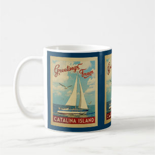 Catalina Island Coffee Mok Sailboot California