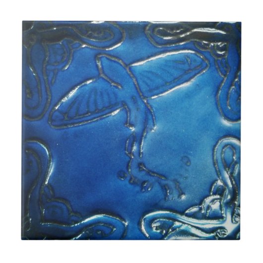 Catalina Island Flying Fish Tile BY J.Titchenal Tegeltje (Voorkant)