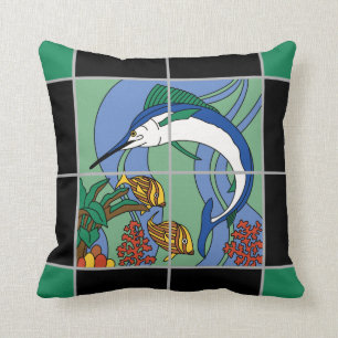 Catalina Island Marlin Design Kussen