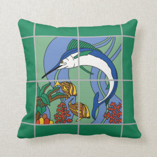 Catalina Island Marlin Design Pillow Kussen