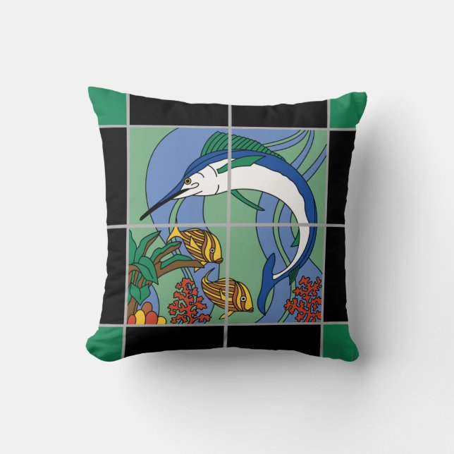 Catalina Island Marlin Design Pillow Kussen (Voorkant)