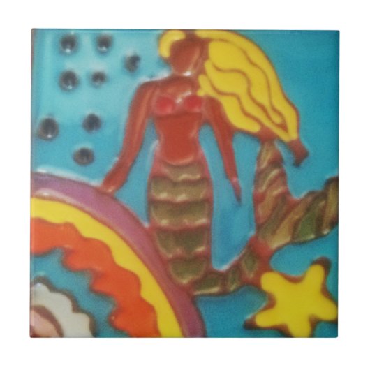 Catalina Island Mermaid Tile door J.Titchenal Tegeltje (Voorkant)