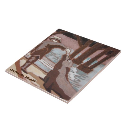 CATALINA ISLAND MURIAL TILE TEGELTJE (Zijkant)