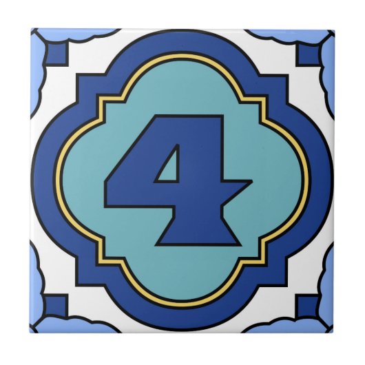 Catalina Island Number Adres Titel 4 Tegeltje (Voorkant)