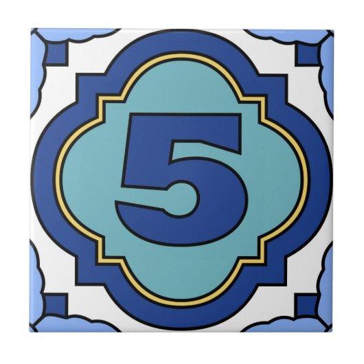 Catalina Island Number Adres Titel 5 Tegeltje (Voorkant)