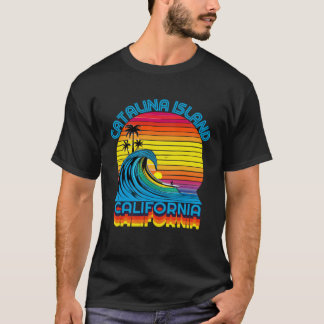 Catalina Island Retro Throwback Surf & Beach Souve T-shirt