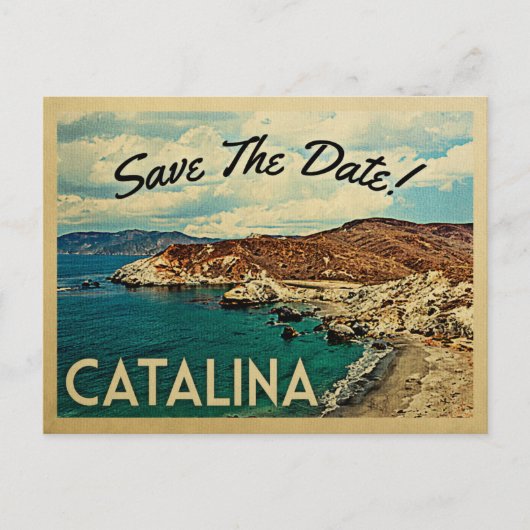 Catalina Island Save the Date  California Aankondigingskaart (Voorkant)