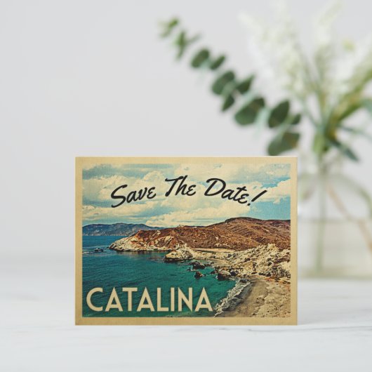 Catalina Island Save the Date  California Aankondigingskaart (Staand voorkant)