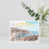 Catalina Island Save the Date Wedding Postcard Briefkaart (Staand voorkant)