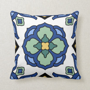 Catalina Island Tile  Design 1920s Kussen