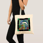 Catalina Island Tile Marlin Mural Tote Bag (Voorkant (product))