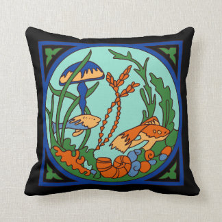 Catalina Island Tile Vintage 1920s Undersea Garden Kussen