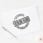 Catalina Island Titel Ronde Sticker (Envelop)