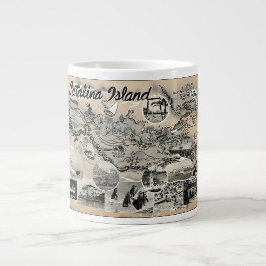 Catalina Island - Vintage Grote Koffiekop (Voorkant)