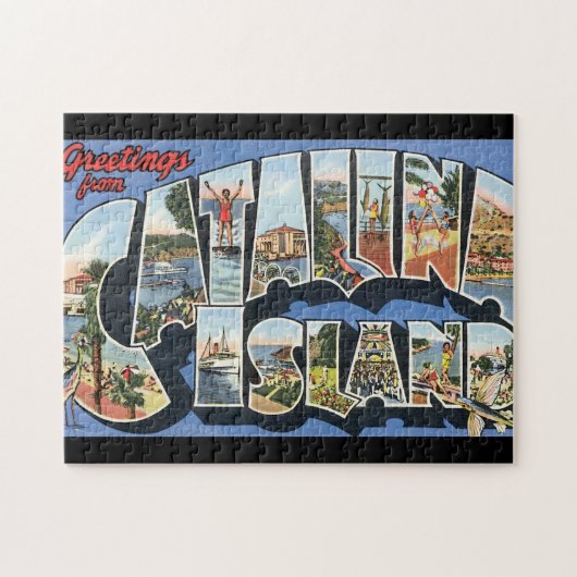 Catalina Island_Vintage Travel Poster Artwork Legpuzzel (Horizontaal)
