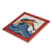 Catalina Island Vliegende visstapel aan de grens Tegeltje (Zijkant)