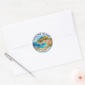 Catalina Island VS Ronde Sticker (Envelop)