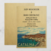 Catalina Island Wedding Invitation Vintage Kaart (Voorkant / Achterkant)