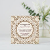 Catalina Lace Wedding Invitation Kaart (Staand voorkant)