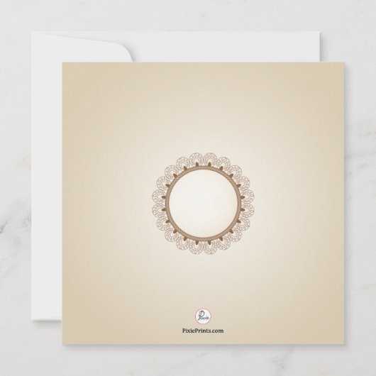 Catalina Lace Wedding Invitation Kaart (Achterkant)