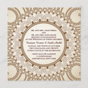 Catalina Lace Wedding Invitation Kaart