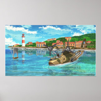 Catalina op een Grieks eiland Poster