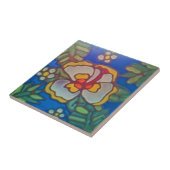 Catalina Tile Hibiscus Catalina Clay Works Tegeltje (Zijkant)