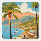 Catalina Vierkante Sticker (Voorkant)