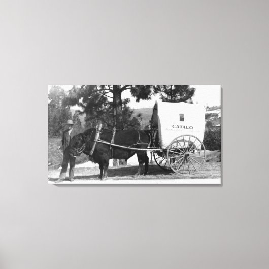 Catalo Grandview Ranch Koe Cart Canvas Afdruk (Voorkant)