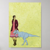 Catalog Woman en Dinosaur 5x7 Poster (Voorkant)