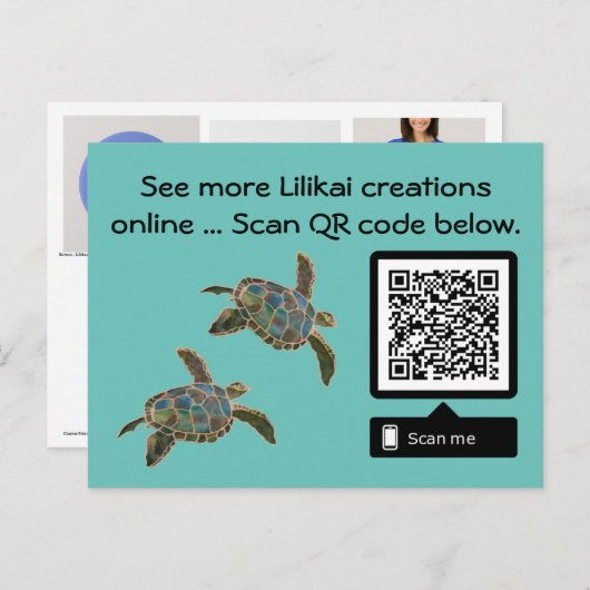 Catalogus Kaart - Lilikai Turtle (Voorkant / Achterkant)