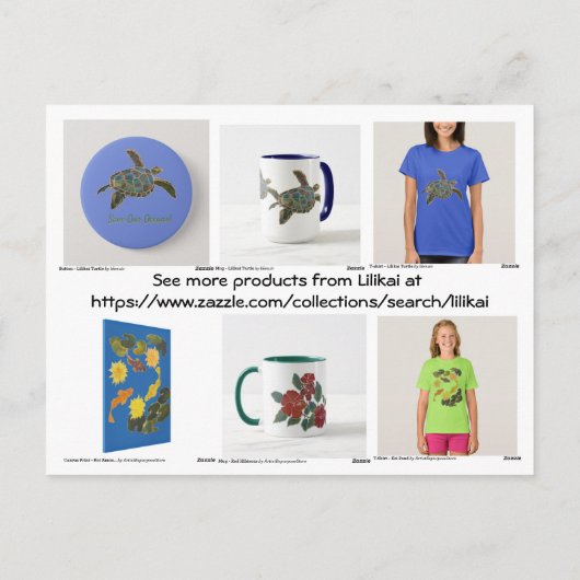 Catalogus Kaart - Lilikai Turtle (Achterkant)