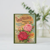 Catalogus roos briefkaart (Staand voorkant)