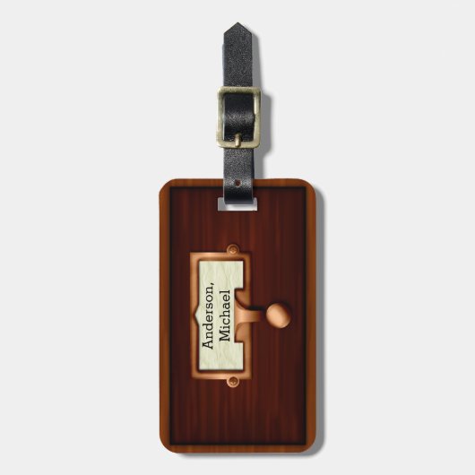 Catalogusbak voor tapekaart | Naam toevoegen Bagagelabel (Voorkant verticaal)