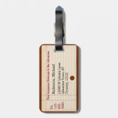 Catalogusbak voor tapekaart | Naam toevoegen Bagagelabel (Achterkant verticaal)