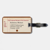 Catalogusbak voor tapekaart | Naam toevoegen Bagagelabel (Achterkant horizontaal)