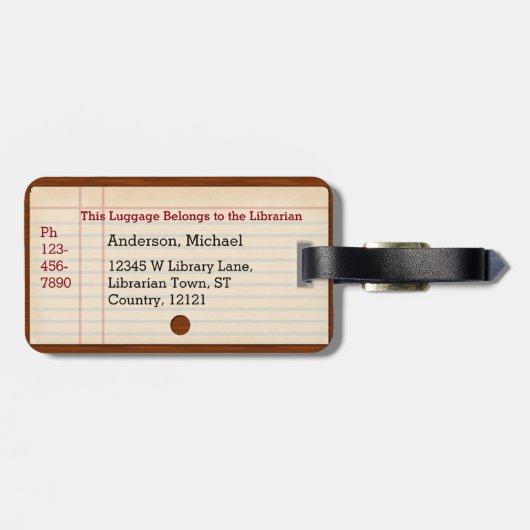 Catalogusbak voor tapekaart | Naam toevoegen Bagagelabel (Achterkant horizontaal)