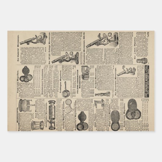 Cataloguspagina  microscoop inpakpapier vel (Voorkant)