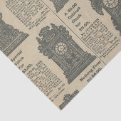 Cataloguspagina oude gefaseerde klokken tissuepapier (Detail)