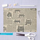 Cataloguspagina oude gefaseerde wasmachines tissuepapier (Craft)