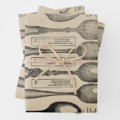 Cataloguspagina  spoons inpakpapier vel (In situ)