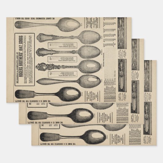 Cataloguspagina  spoons inpakpapier vel (Set)